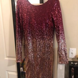Sequin dress.